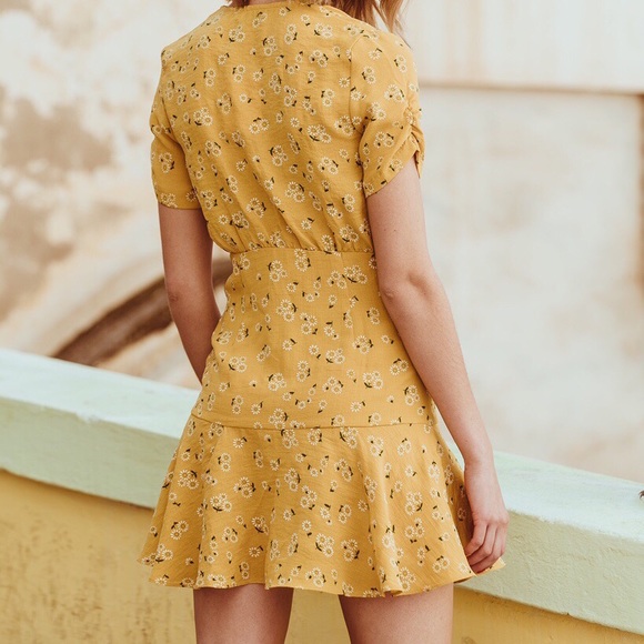 SOLD! Floral summer mini dress, French style - Picture 3 of 4